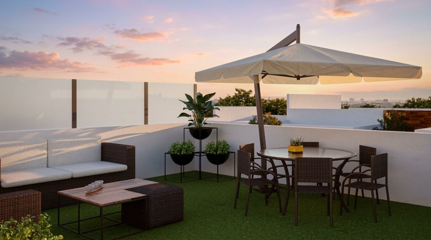 Roof garden privado en townhouses norte de Mérida
